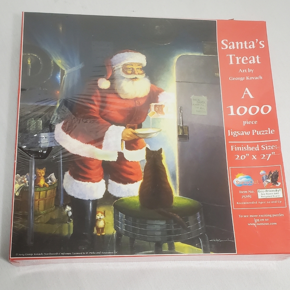 SunsOut Santa's Treat 1000 Piece Jigsaw Puzzle